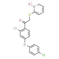ChemSpider 2D Image | 1-[2-Chloro-4-(4-chlorophenoxy)phenyl]-2-[(1-oxido-2-pyridinyl)sulfanyl]ethanone | C19H13Cl2NO3S