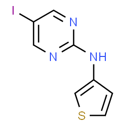 ChemSpider 2D Image | 5-Iodo-N-(3-thienyl)-2-pyrimidinamine | C8H6IN3S