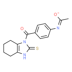 ChemSpider 2D Image | (1Z)-N-{4-[(2-Thioxo-2,3,4,5,6,7-hexahydro-1H-benzimidazol-1-yl)carbonyl]phenyl}ethanimidate | C16H16N3O2S
