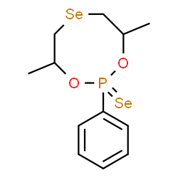 ChemSpider 2D Image | 4,8-Dimethyl-2-phenyl-1,3,6,2-dioxaselenaphosphocane 2-selenide | C12H18O2PSe2