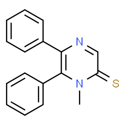 ChemSpider 2D Image | 1-Methyl-5,6-diphenyl-2(1H)-pyrazinethione | C17H14N2S