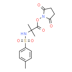ChemSpider 2D Image | 2,5-Dioxo-1-pyrrolidinyl 2-methyl-N-[(4-methylphenyl)sulfonyl]alaninate | C15H18N2O6S