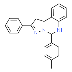 ChemSpider 2D Image | 5-(4-Methylphenyl)-2-phenyl-1,5,6,10b-tetrahydropyrazolo[1,5-c]quinazoline | C23H21N3