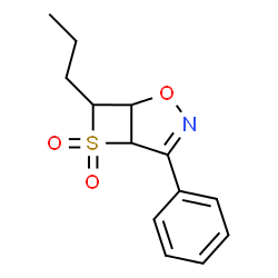 ChemSpider 2D Image | 4-Phenyl-7-propyl-2-oxa-6-thia-3-azabicyclo[3.2.0]hept-3-ene 6,6-dioxide | C13H15NO3S