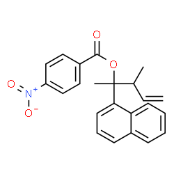 ChemSpider 2D Image | 3-Methyl-2-(1-naphthyl)-4-penten-2-yl 4-nitrobenzoate | C23H21NO4