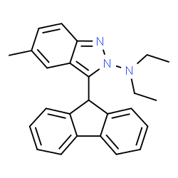 ChemSpider 2D Image | N,N-Diethyl-3-(9H-fluoren-9-yl)-5-methyl-2H-indazol-2-amine | C25H25N3