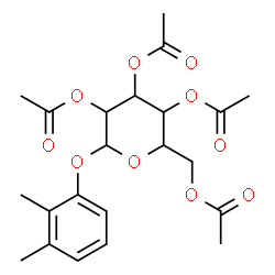 ChemSpider 2D Image | 2,3-Dimethylphenyl 2,3,4,6-tetra-O-acetylhexopyranoside | C22H28O10