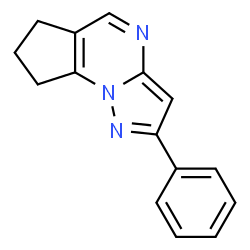 ChemSpider 2D Image | 2-Phenyl-7,8-dihydro-6H-cyclopenta[e]pyrazolo[1,5-a]pyrimidine | C15H13N3