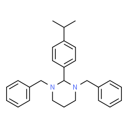ChemSpider 2D Image | 1,3-Dibenzyl-2-(4-isopropylphenyl)hexahydropyrimidine | C27H32N2