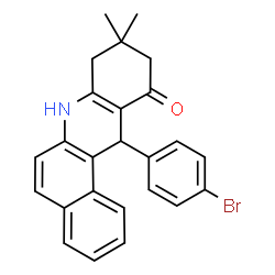 ChemSpider 2D Image | 12-(4-Bromophenyl)-9,9-dimethyl-8,9,10,12-tetrahydrobenzo[a]acridin-11(7H)-one | C25H22BrNO
