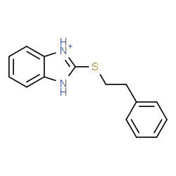 ChemSpider 2D Image | 2-[(2-Phenylethyl)sulfanyl]-1H-benzimidazol-3-ium | C15H15N2S