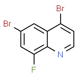 ChemSpider 2D Image | 4,6-Dibromo-8-fluoroquinoline | C9H4Br2FN