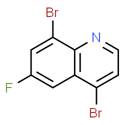 ChemSpider 2D Image | 4,8-Dibromo-6-fluoroquinoline | C9H4Br2FN