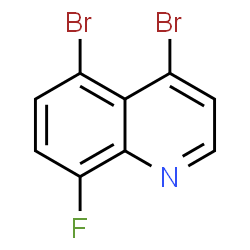 ChemSpider 2D Image | 4,5-Dibromo-8-fluoroquinoline | C9H4Br2FN