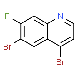 ChemSpider 2D Image | 4,6-Dibromo-7-fluoroquinoline | C9H4Br2FN