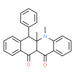 ChemSpider 2D Image | 5,5a-Dimethyl-6-phenyl-5a,11a-dihydrobenzo[b]acridine-11,12(5H,6H)-dione | C25H21NO2