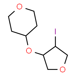 ChemSpider 2D Image | 4-[(4-Iodotetrahydro-3-furanyl)oxy]tetrahydro-2H-pyran | C9H15IO3