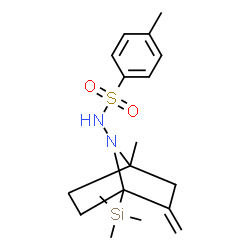 ChemSpider 2D Image | 4-Methyl-N-[4-methyl-2-methylene-1-(trimethylsilyl)-7-azabicyclo[2.2.1]hept-7-yl]benzenesulfonamide | C18H28N2O2SSi