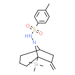 ChemSpider 2D Image | 4-Methyl-N-[7-methylene-1-(trimethylsilyl)-8-azabicyclo[3.2.1]oct-8-yl]benzenesulfonamide | C18H28N2O2SSi