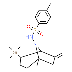 ChemSpider 2D Image | 4-Methyl-N-[1-methyl-6-methylene-4-(trimethylsilyl)-8-azabicyclo[3.2.1]oct-8-yl]benzenesulfonamide | C19H30N2O2SSi