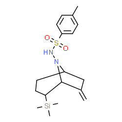 ChemSpider 2D Image | 4-Methyl-N-[7-methylene-2-(trimethylsilyl)-8-azabicyclo[3.2.1]oct-8-yl]benzenesulfonamide | C18H28N2O2SSi
