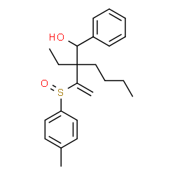 ChemSpider 2D Image | 2-Ethyl-2-{1-[(4-methylphenyl)sulfinyl]vinyl}-1-phenyl-1-hexanol | C23H30O2S
