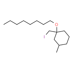 ChemSpider 2D Image | 1-(Iodomethyl)-3-methyl-1-(octyloxy)cyclohexane | C16H31IO