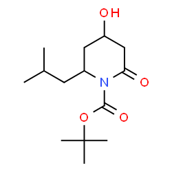 ChemSpider 2D Image | 2-Methyl-2-propanyl 4-hydroxy-2-isobutyl-6-oxo-1-piperidinecarboxylate | C14H25NO4