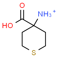 ChemSpider 2D Image | 4-Carboxytetrahydro-2H-thiopyran-4-aminium | C6H12NO2S