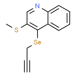 ChemSpider 2D Image | 3-(Methylsulfanyl)-4-(2-propyn-1-ylselanyl)quinoline | C13H11NSSe