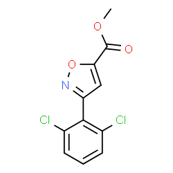 ChemSpider 2D Image | Methyl 3-(2,6-dichlorophenyl)-1,2-oxazole-5-carboxylate | C11H7Cl2NO3