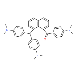 ChemSpider 2D Image | (8-{Bis[4-(dimethylamino)phenyl]methyl}-1-naphthyl)[4-(dimethylamino)phenyl]methanone | C36H37N3O