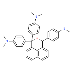 ChemSpider 2D Image | 4,4',4''-(1H,3H-Benzo[de]isochromene-1,1,3-triyl)tris(N,N-dimethylaniline) | C36H37N3O
