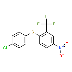 ChemSpider 2D Image | 1-[(4-Chlorophenyl)sulfanyl]-4-nitro-2-(trifluoromethyl)benzene | C13H7ClF3NO2S