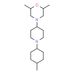 ChemSpider 2D Image | 2,6-Dimethyl-4-[1-(4-methylcyclohexyl)-4-piperidinyl]morpholine | C18H34N2O