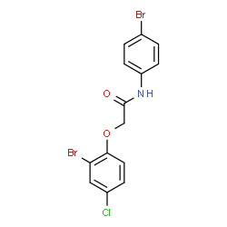 ChemSpider 2D Image | 2-(2-Bromo-4-chlorophenoxy)-N-(4-bromophenyl)acetamide | C14H10Br2ClNO2