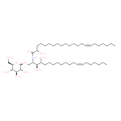 ChemSpider 2D Image | (2S,15Z)-N-[(2S,3S,4R,13Z)-1-(beta-D-Glucopyranosyloxy)-3,4-dihydroxy-13-icosen-2-yl]-2-hydroxy-15-docosenamide | C48H91NO10