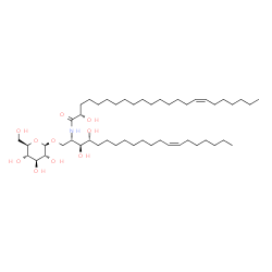 ChemSpider 2D Image | (2S,16Z)-N-[(2S,3S,4R,13Z)-1-(beta-D-Glucopyranosyloxy)-3,4-dihydroxy-13-icosen-2-yl]-2-hydroxy-16-tricosenamide | C49H93NO10