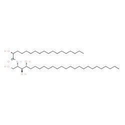 ChemSpider 2D Image | (2R)-2-Hydroxy-N-[(2S,3S,4R)-1,3,4-trihydroxy-2-pentacosanyl]octadecanamide | C43H87NO5