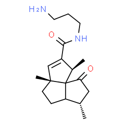 ChemSpider 2D Image | (1S,3aR,6S)-N-(3-Aminopropyl)-1,3a,6-trimethyl-8-oxo-1,3a,4,5,5a,6,7,8-octahydrocyclopenta[c]pentalene-2-carboxamide | C18H28N2O2