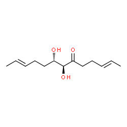 ChemSpider 2D Image | (2E,7S,8S,11E)-7,8-Dihydroxy-2,11-tridecadien-6-one | C13H22O3