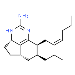 ChemSpider 2D Image | (3aS,5aS,7S,8S)-8-[(2Z)-2-Hexen-1-yl]-7-propyl-3,3a,4,5,5a,6,7,8-octahydrocyclopenta[de]quinazolin-2-amine | C19H31N3