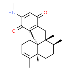 ChemSpider 2D Image | (4aS,7S,7aR,12bR)-4,4a,7,7a-Tetramethyl-11-(methylamino)-1,2,4a,5,6,7,7a,8-octahydrobenzo[d]fluorene-9,12-dione | C22H29NO2