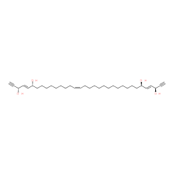 ChemSpider 2D Image | (3S,4E,6R,15Z,29R,30E,32S)-4,15,30-Tetratriacontatriene-1,33-diyne-3,6,29,32-tetrol | C34H56O4
