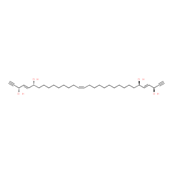 ChemSpider 2D Image | (3S,4E,6R,15Z,27R,28E,30S)-4,15,28-Dotriacontatriene-1,31-diyne-3,6,27,30-tetrol | C32H52O4
