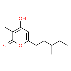 ChemSpider 2D Image | 4-Hydroxy-3-methyl-6-(3-methylpentyl)-2H-pyran-2-one | C12H18O3