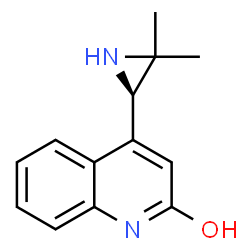 ChemSpider 2D Image | 4-[(2R)-3,3-Dimethyl-2-aziridinyl]-2-quinolinol | C13H14N2O