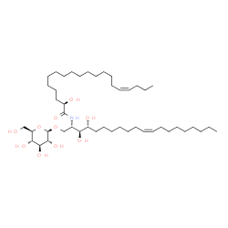 ChemSpider 2D Image | (2R,16Z)-N-[(2S,3S,4R,11Z)-1-(beta-D-Glucopyranosyloxy)-3,4-dihydroxy-11-icosen-2-yl]-2-hydroxy-16-icosenamide | C46H87NO10