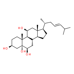 ChemSpider 2D Image | (3beta,5alpha,6beta,11beta,23E)-Cholest-23-ene-3,5,6,11-tetrol | C27H46O4
