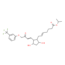 ChemSpider 2D Image | Isopropyl (5E)-7-(3,5-dihydroxy-2-{3-oxo-4-[3-(trifluoromethyl)phenoxy]-1-buten-1-yl}cyclopentyl)-5-heptenoate | C26H33F3O6